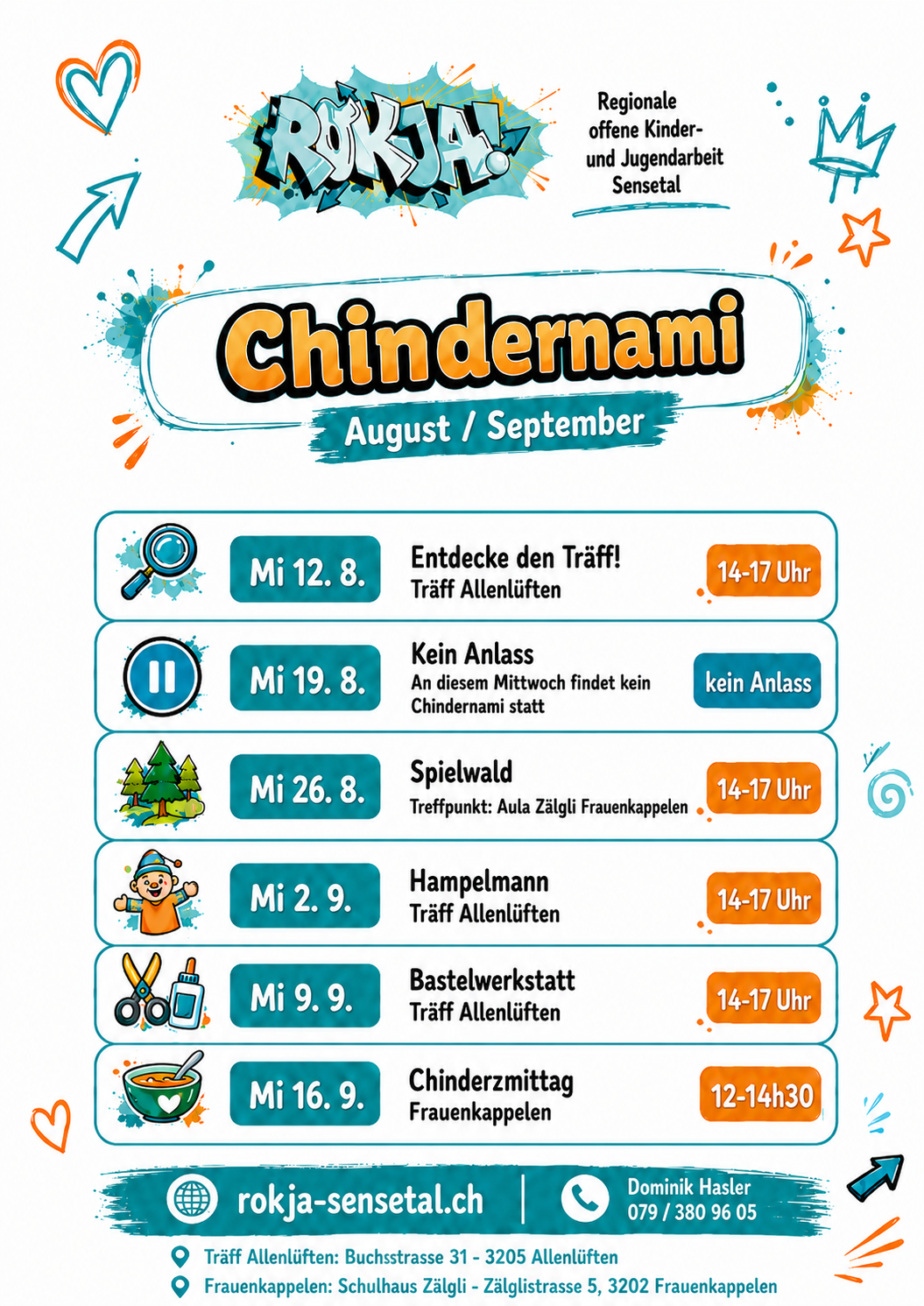 Aktuelles Programm Chindernami